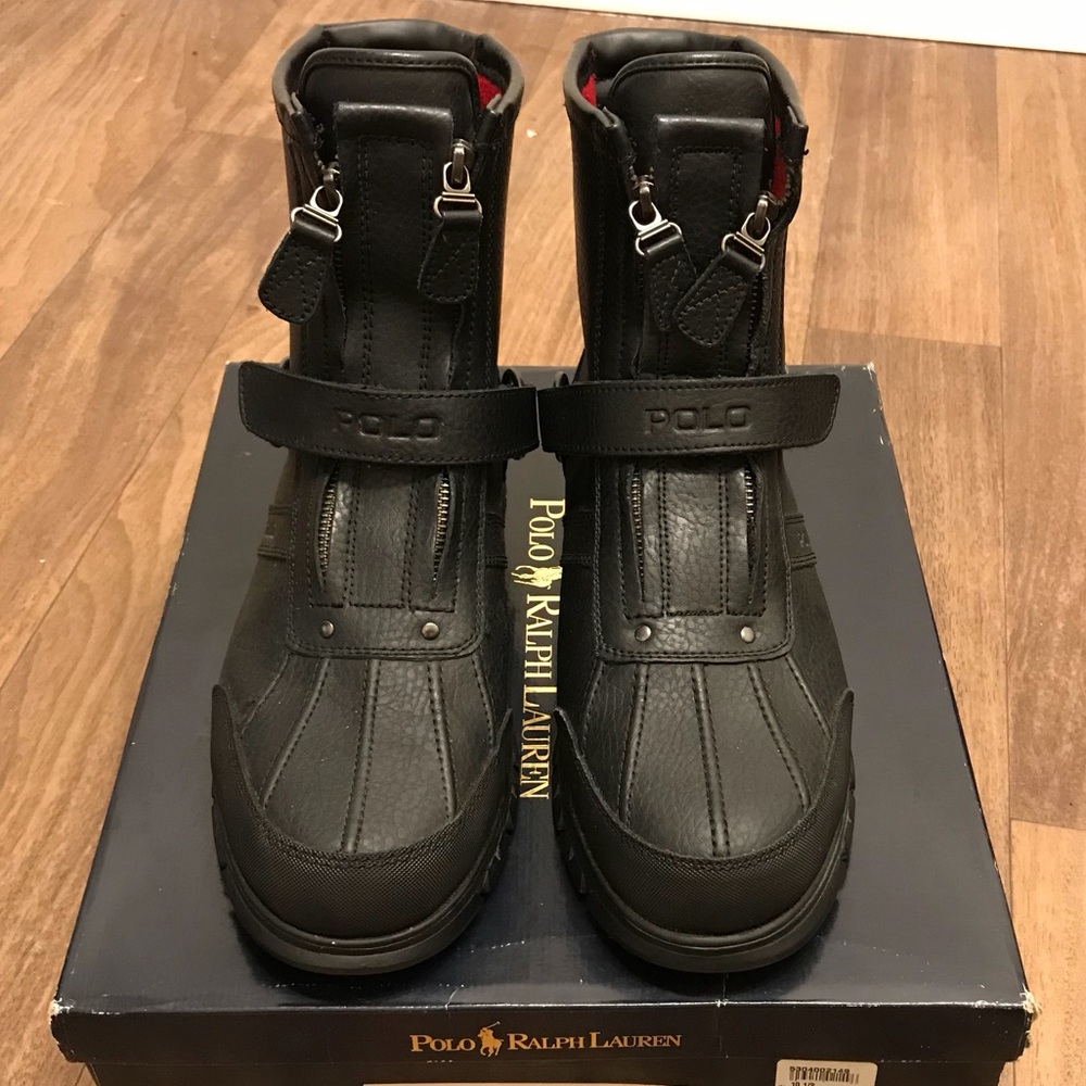 Men’s Conquest HI II black leather boots